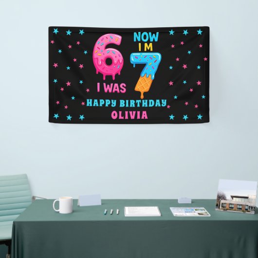 6 7 Meme Six Seven Birthday Banner 横断幕 (トレードショー)