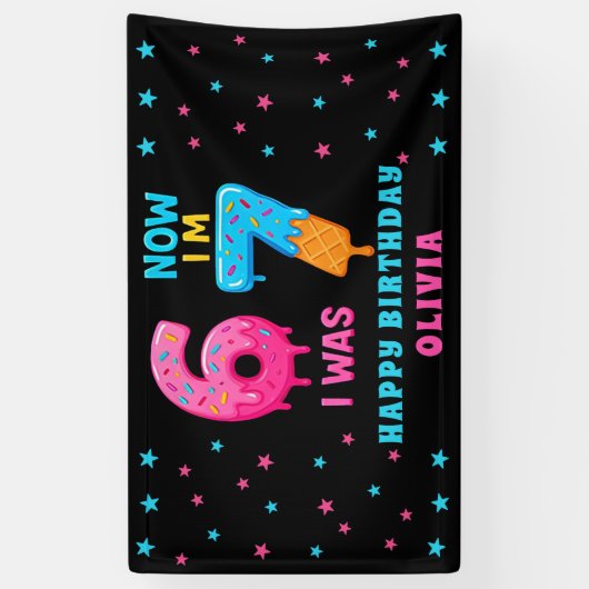 6 7 Meme Six Seven Birthday Banner 横断幕 (縦)