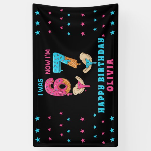 6 7 Meme Six Seven Birthday Banner 横断幕 (縦)