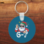 6 7 Meme Six Seven Christmas Gen Z Alpha Teen Boys キーホルダー (正面)