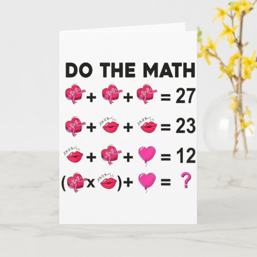 6 7 Meme Six Seven Do The Math Teacher Valentines  カード (黄色い花)