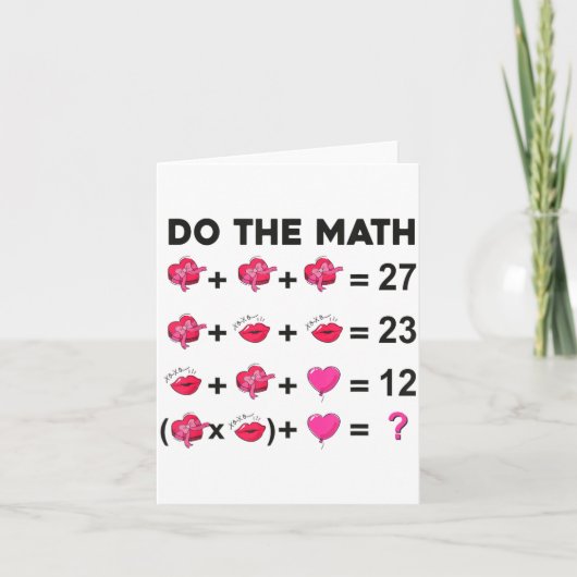6 7 Meme Six Seven Do The Math Teacher Valentines  カード (正面)