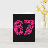 6 7 Meme Six Seven Heart Cute Nk Love Valentine Da カード (黄色い花)