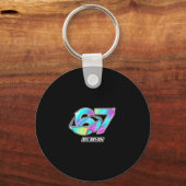 6 7 Meme Six Seven Sungles Gen Alpha Funny Design  キーホルダー (正面)