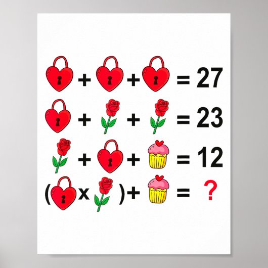 6 7 Meme Six Seven Valentines Day 67 Do The Math T ポスター (正面)