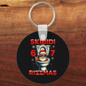 6-7 Meme Slang Christmas Nice Naughty 67 Funny  キーホルダー (正面)