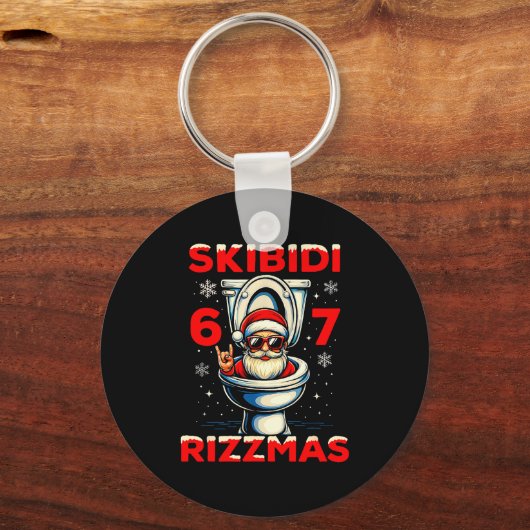 6-7 Meme Slang Christmas Nice Naughty 67 Funny  キーホルダー (正面)