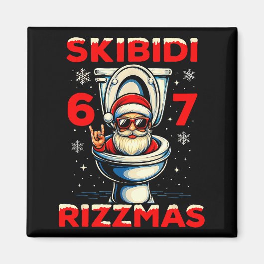 6-7 Meme Slang Christmas Nice Naughty 67 Funny  マグネット (正面)