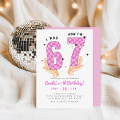 6 7 Meme Trend Six Seven Birthday  招待状