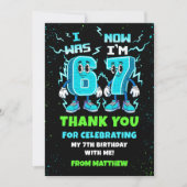 6 7 Meme Trend Six Seven Birthday Party サンキューカード (正面)