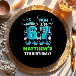 6 7 Meme Trend Six Seven Birthday Party ペーパープレート