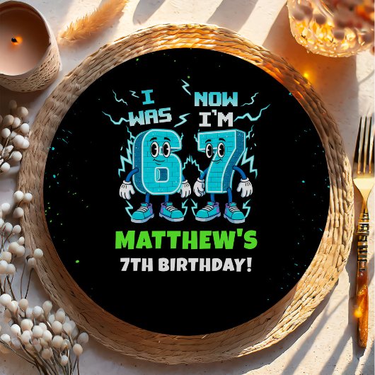 6 7 Meme Trend Six Seven Birthday Party ペーパープレート