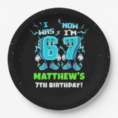 6 7 Meme Trend Six Seven Birthday Party ペーパープレート (正面)