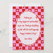 6 7 Meme Trendy Coquette Bow Valentines Day シーズンカード (裏面)