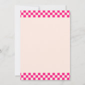 6 7 Meme Varsity Leopard Checkerboard Girl's Party 招待状 (裏面)