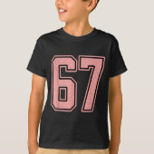 6 7 Number 67 Baseball Funny Meme Tee For Women  Tシャツ (正面)
