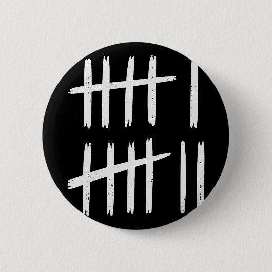 6 7 Number 67 Six Seven Tally Marks Meme Mens Boys 缶バッジ (正面)