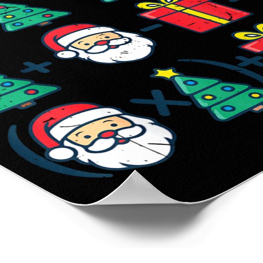 6 7 Order Operation Christmas Math Professor Costu ポスター (角)