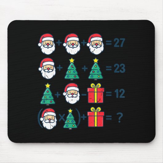 6 7 Order Operation Christmas Math Professor Costu マウスパッド (正面)