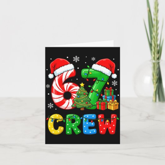6 7 Pajamas Six Seven Matching Ugly Christmas 67 F カード (正面)