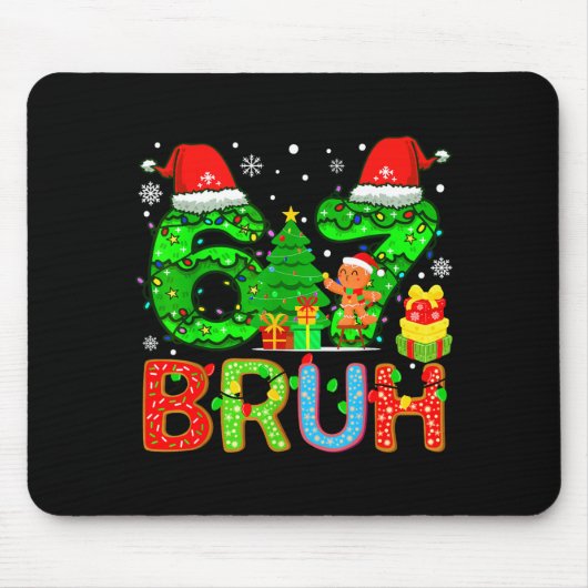 6 7 Pajamas Six Seven Matching Ugly Christmas 67 M マウスパッド (正面)