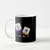 6 7 Periodic Table Meme Science Chemistry Nerd Hum コーヒーマグカップ (左)