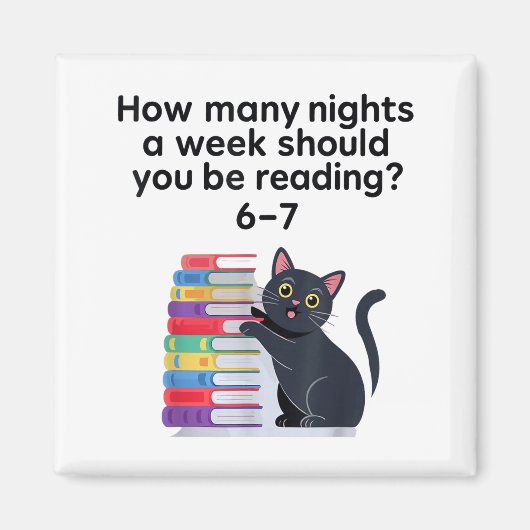 6-7 Rの本を読むべき夜は何晩ありますか マグネット (正面)