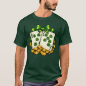 6 7 Saint Patrick's Day シャムロック トランプ ラッキー Tシャツ (正面)