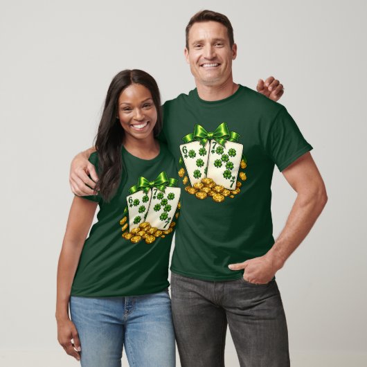 6 7 Saint Patrick's Day シャムロック トランプ ラッキー Tシャツ (ユニセックス)