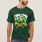 6 7 Saint Patrick's Day シャムロック トランプ ラッキー Tシャツ (正面)