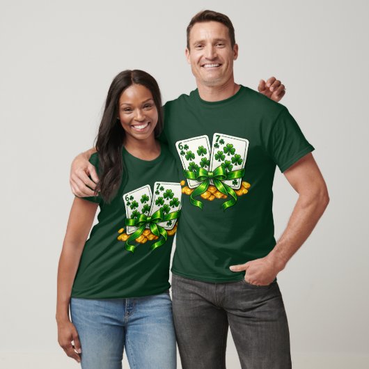 6 7 Saint Patrick's Day シャムロック トランプ ラッキー Tシャツ (ユニセックス)