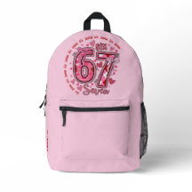 6 7 Six Seven ミーム トレンド ガールズ ピンク リュック