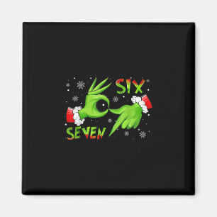 6 7 Six Seven 手のジェネレーションZ アルファミームスラング クリスマス マグネット