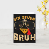 6 7 Six Seven Bruh Turkey Gen Z Alpha Meme Slang B カード (黄色い花)