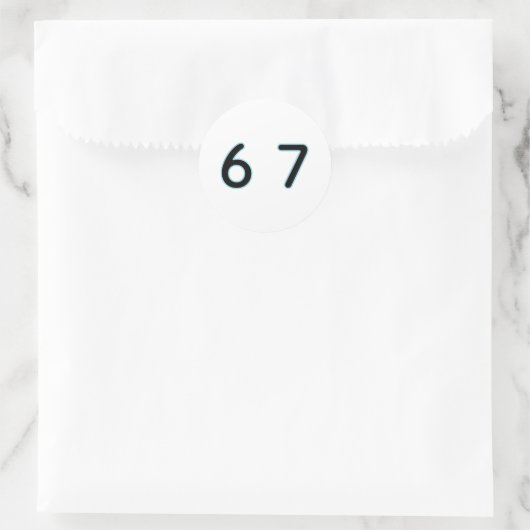 6 7 Six Seven Epic Lit  ラウンドシール (バッグ)