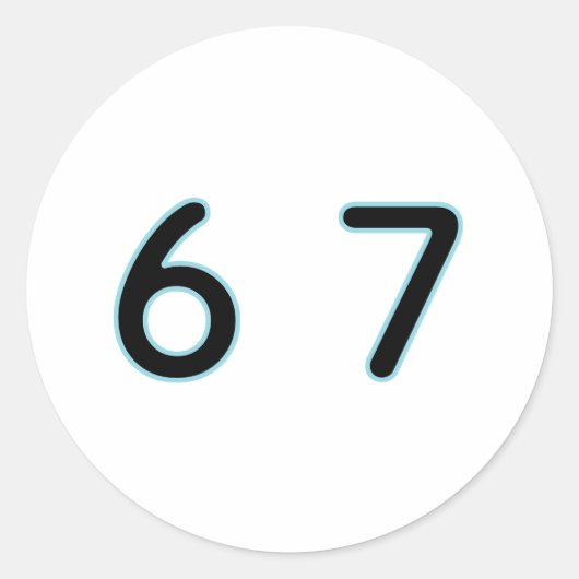 6 7 Six Seven Epic Lit  ラウンドシール (正面)