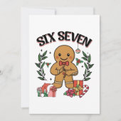 6 7 Six Seven Hand Gen Z Alpha Gingerbread Meme  シーズンカード (正面)