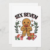 6 7 Six Seven Hand Gen Z Alpha Gingerbread Meme  シーズンカード (正面/裏面)