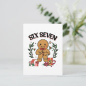 6 7 Six Seven Hand Gen Z Alpha Gingerbread Meme ポストカード (スタンド正面)