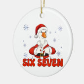 6 7 Six Seven Hand Gen Z Alpha Goose Christmas セラミックオーナメント (左)