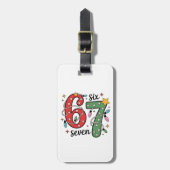 6 7 Six Seven Hand Gen Z Alpha Meme Slang Xmas  ラゲッジタグ (正面縦)