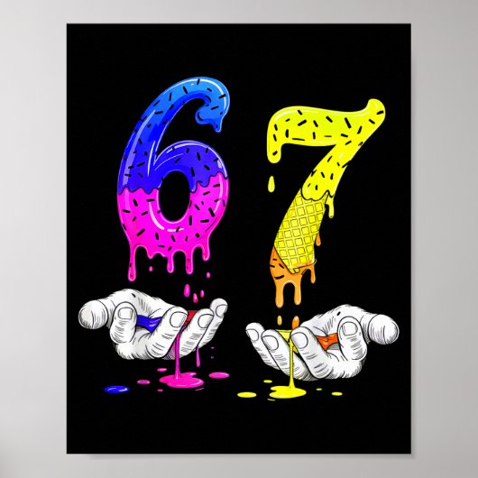 6 7 Six Seven Meme 67  ポスター (正面)