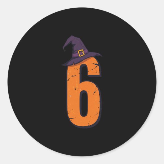 6 7 Six Seven Meme Couple Matching Halloween Costu ラウンドシール (正面)