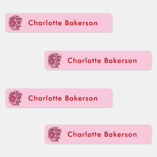 6 7 Six Seven Meme Trend Girls Waterproof Labels ラベル