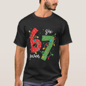6 7 Six Seven Meme Xmas Lights Candy Cane Christma Tシャツ (正面)