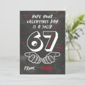 6 7 Six Seven Teens Kids School Valentines Day  シーズンカード (スタンド正面)