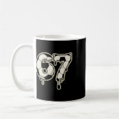 6 7 Soccer Byll Drip Graphic Six Seven Meme  コーヒーマグカップ (左)