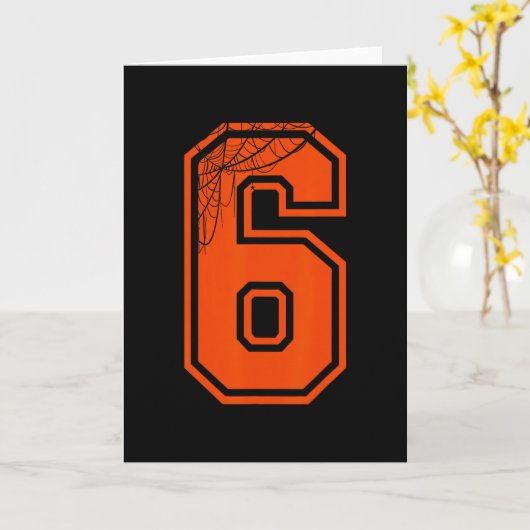 6 7 Spider Web Funny Halloween Costume Tee 1  カード (黄色い花)