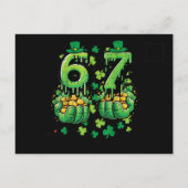 6 7 St Patricks Day インビテーションポストカード (裏面)