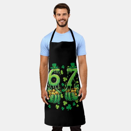 6 7 St Patricks Day エプロン (着用した状態)